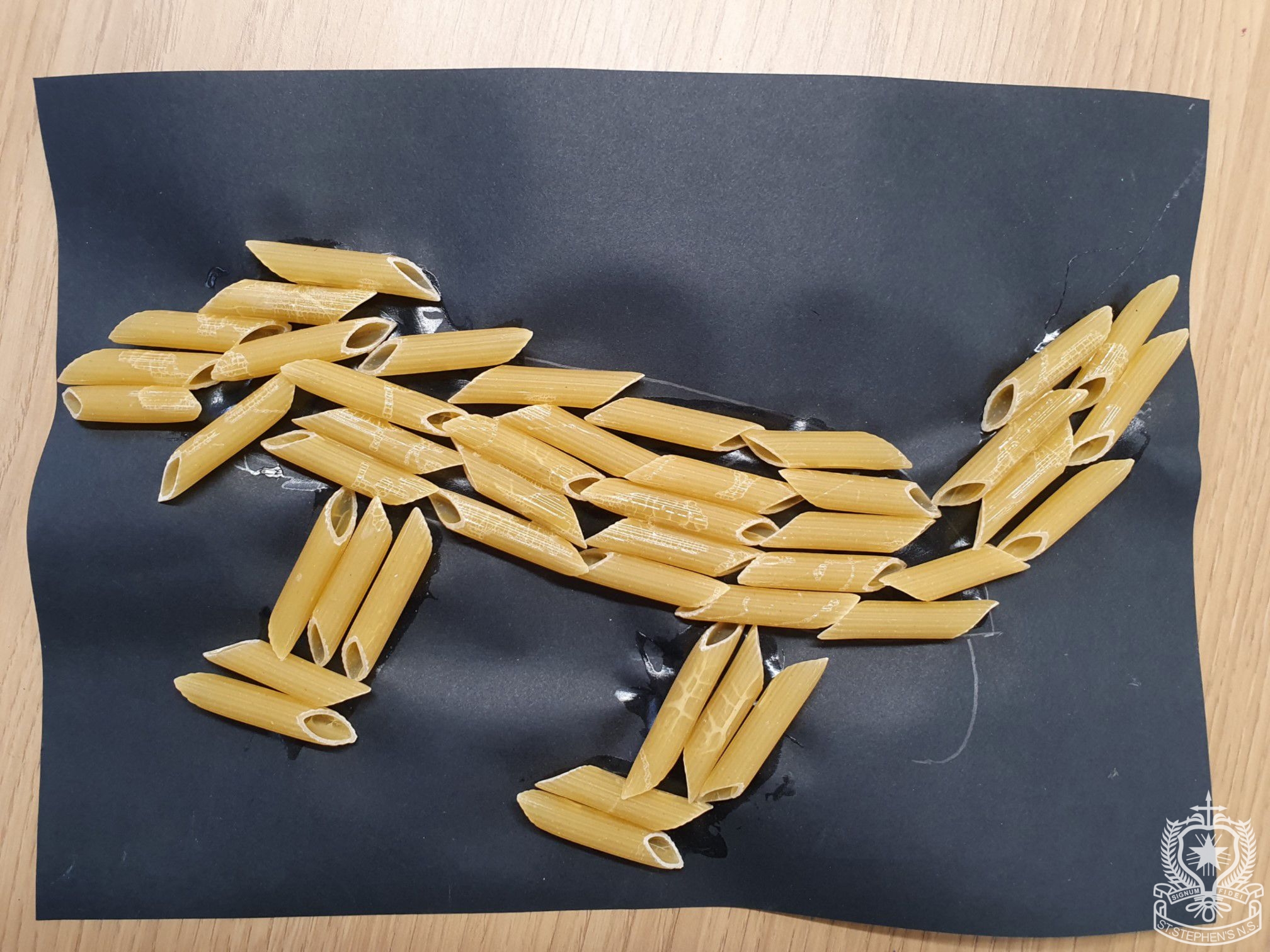 ART: Dino-Mite Fossils made with Pasta! – St. Stephen's De La Salle